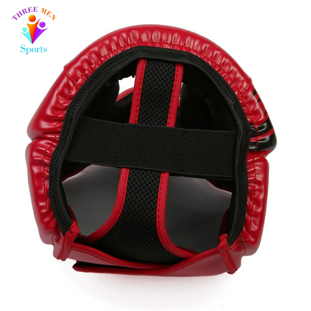 Customized Label PU Leather Head Guard Helmet kick Boxing Safety Head Guards Face Protectors