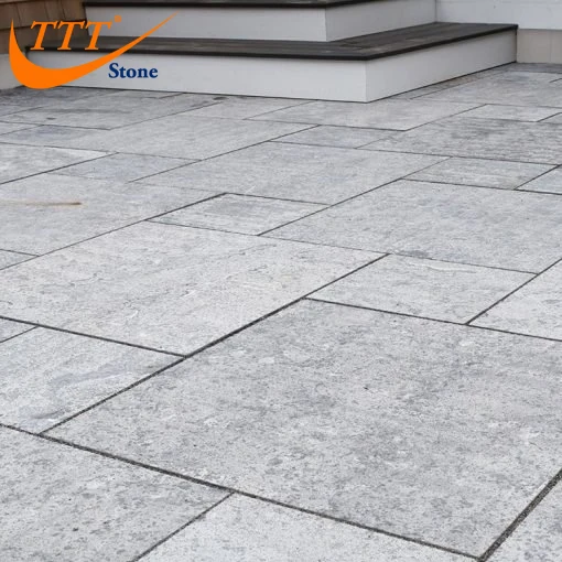 Vietnam Natural Blue Flamed Stone Bleue Steen Bluestone Ashlar Paving Stone Dark Blue Limestone Paver Light Grey Cheap Price