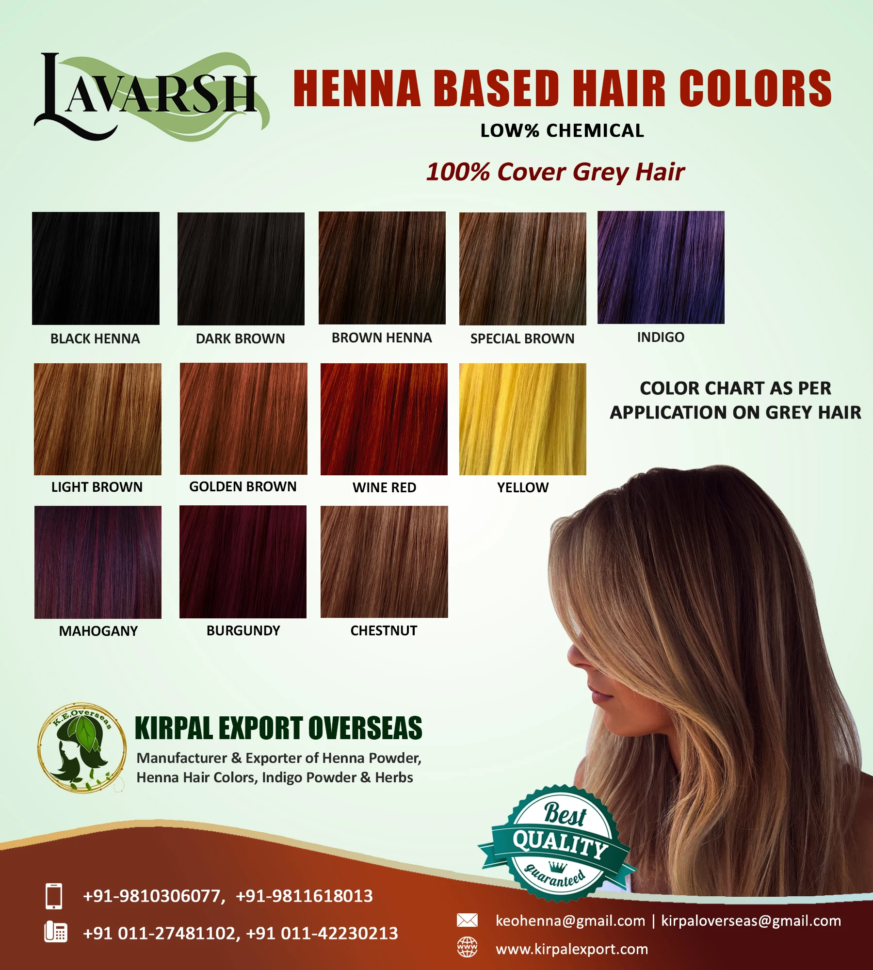 Henna based Hair Colors