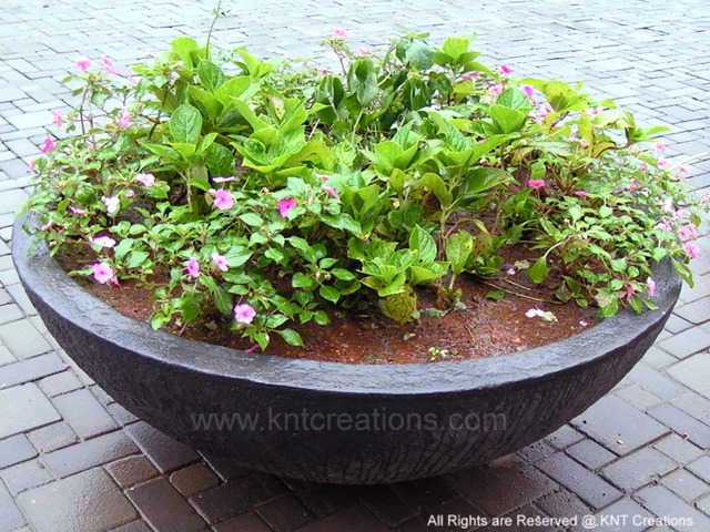 KNT Wholesale Attractive Large Big Huge Stone finish Hand Molded unbreakable Artificial Garden Pond for Water Lotus or Fish