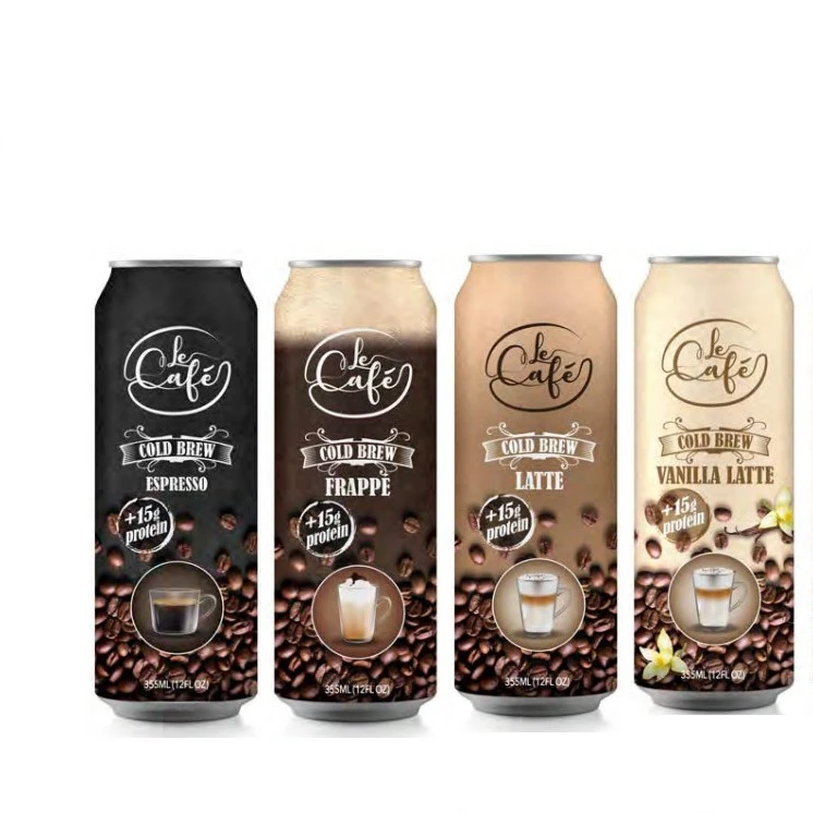 Молочный Протеин Le Cafe для холодного приготовления кофе, 15 г-355 мл, алюминиевый Консервированный Напиток премиум-класса для здоровья