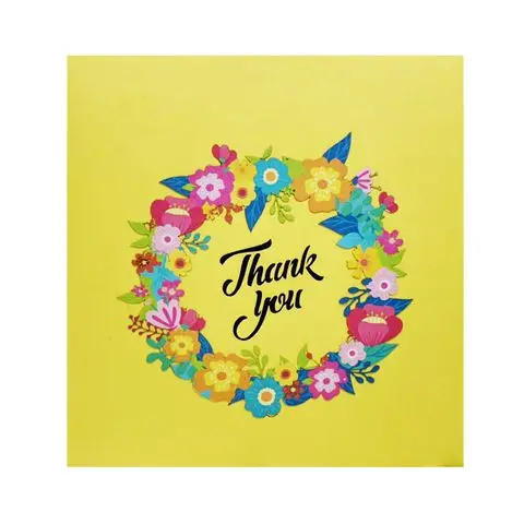 Открытка с надписью «Thank You» из Вьетнама открытка ручной работы цветочным принтом на заказ поздравительная подарком праздник