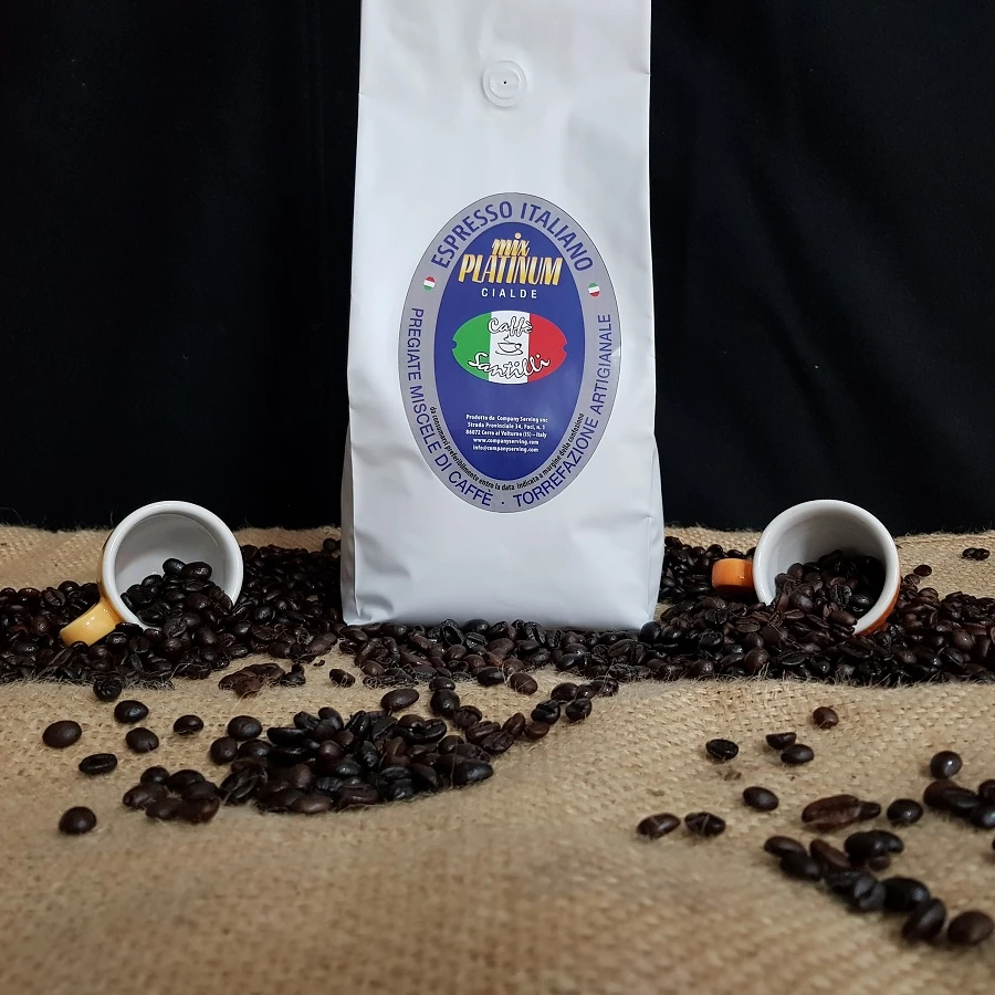 
Roasted Coffee For Machines Coffee Pods Mix Platinum Decaffeinated Gourmet Coffee Made In Italy By Santilli Caffe 