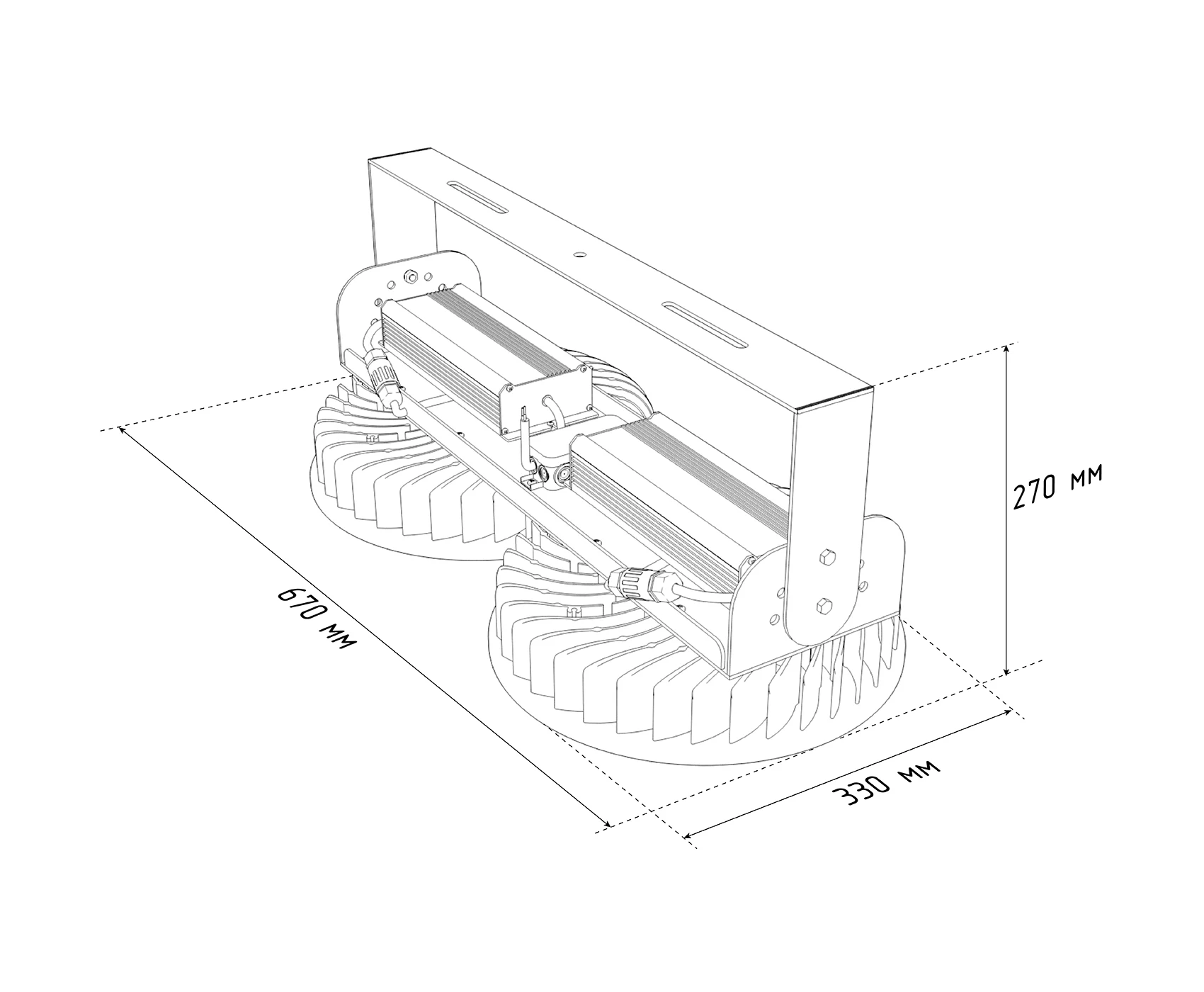  Energy Saving LED Spotlight ECOLED-480W-G60-K3 RING 56540 Lm Canopy Light Gas Station Warehouse Led