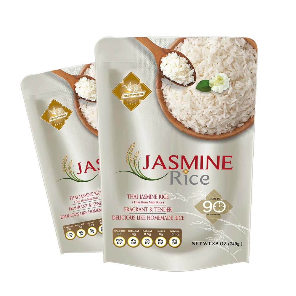 Instant White Rice Ready to Eat - Thai Jasmine Rice Pack in Pouch 240g Wholesale Hom Mali Rice Product rom Thailand