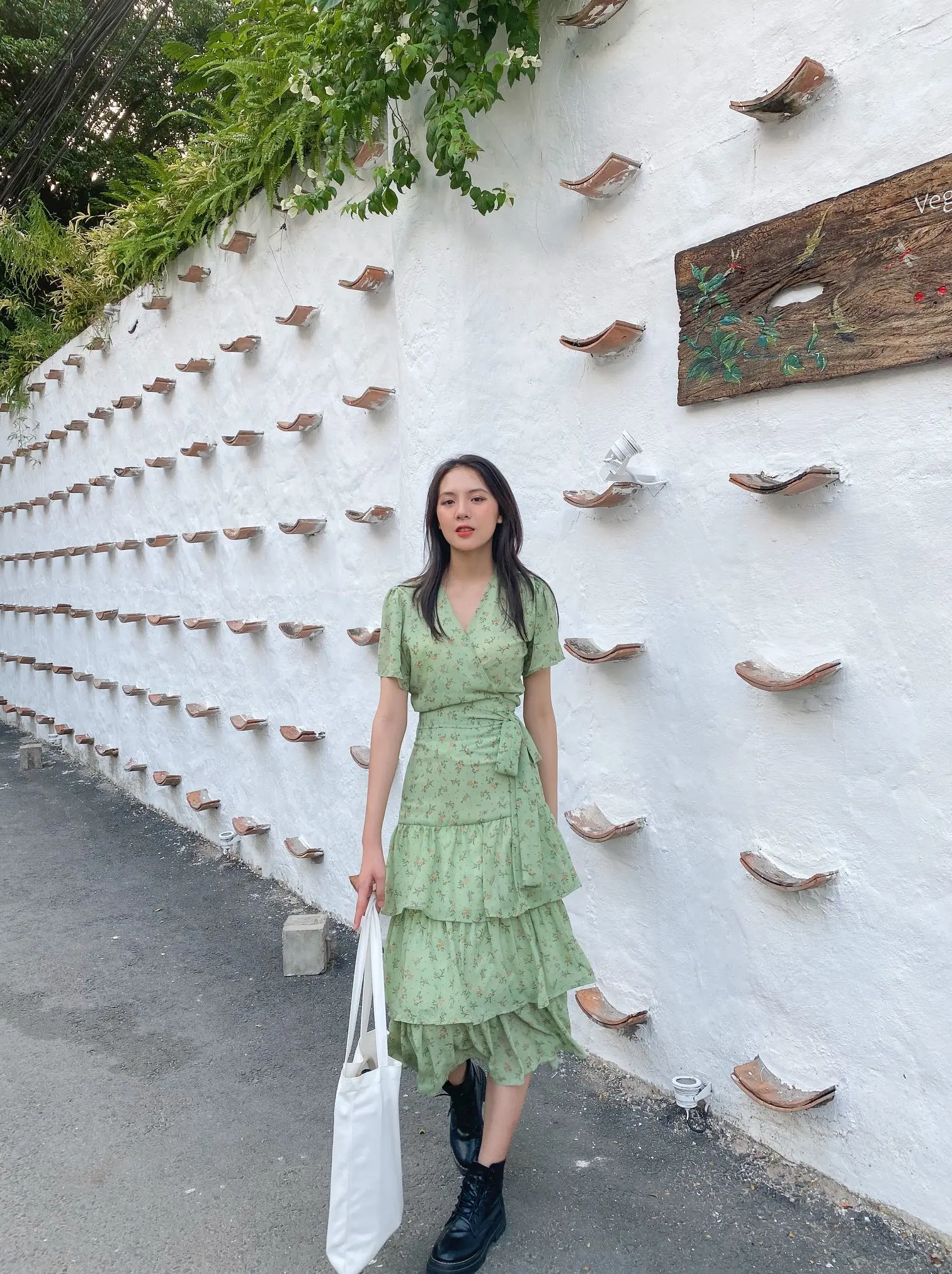 New Arrivals 2020 Clothing Women Summer Dress Casual Floral Dresses Set Tiered Skirts Made in Vietnam