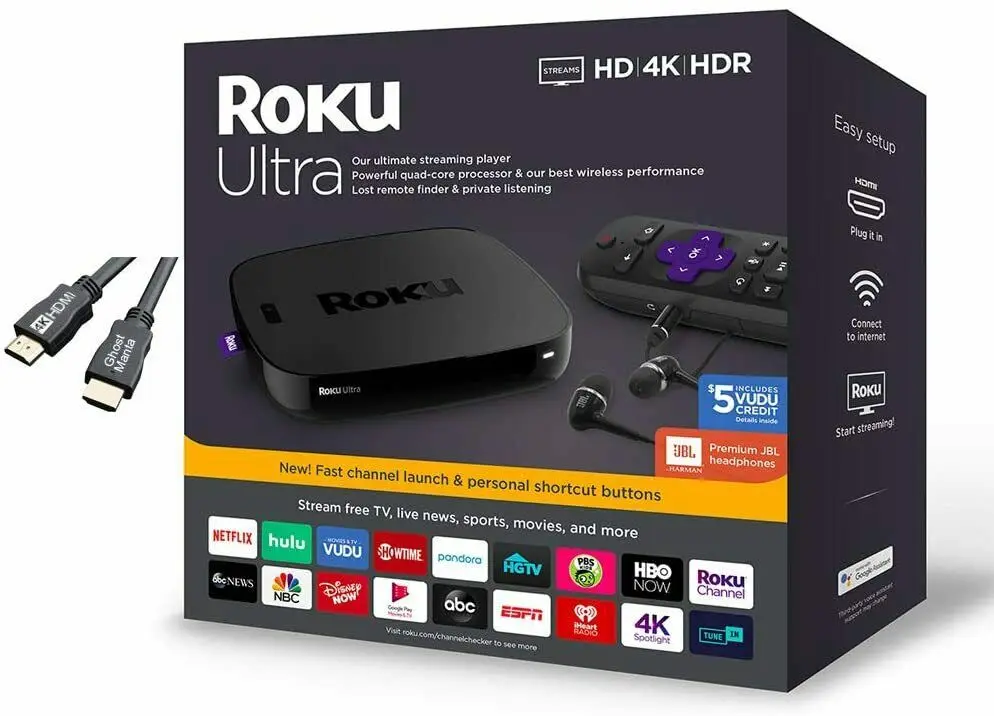 Устройство для потокового медиаплеера Roku 3920R 4K HD HDR