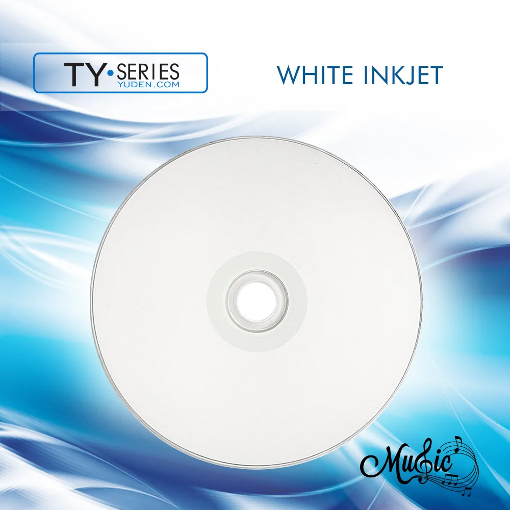 TY пустой аудио CD R 52X 700MB Белый Листовой Пластик для струйной печати дублирования класс (OEM бренд в наличии)