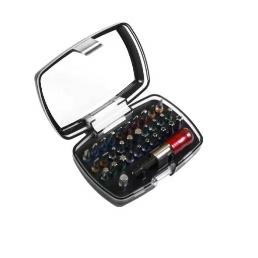 12 Pieces Clip-type Bit Box & Ratchet wrench Set