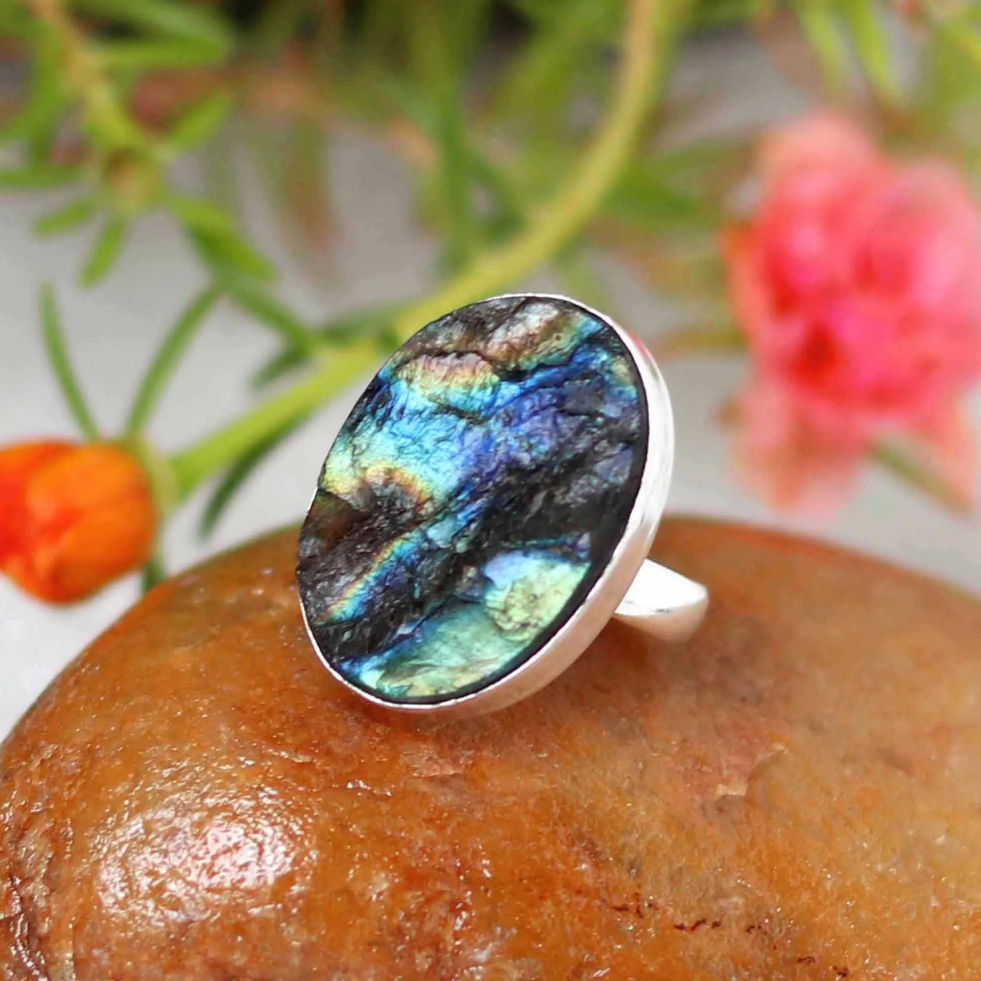 Кольцо с бабочкой камень наружная стена позолота druzy ожерелье регулируемое кольцо Нефритовый натуральный лабрадорит