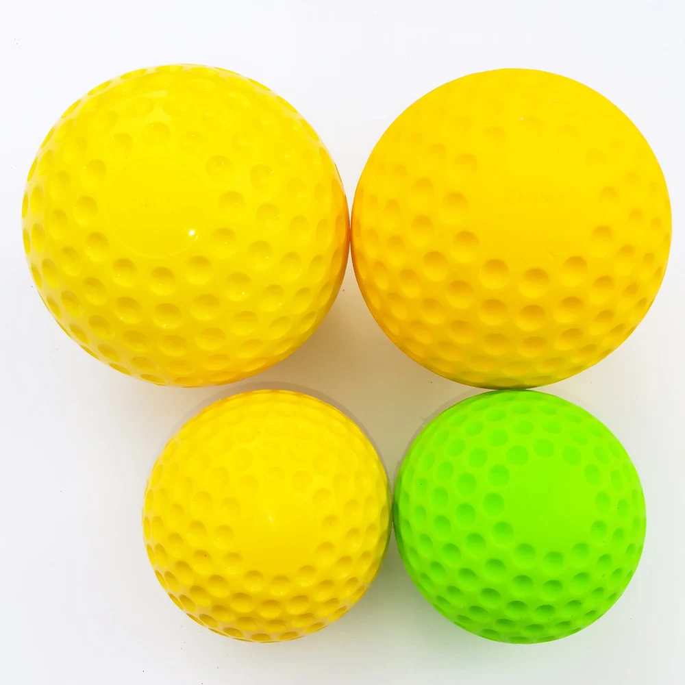 High quality softball pitching machine Ball Extra Hard Yellow hurling Dimpled Ball