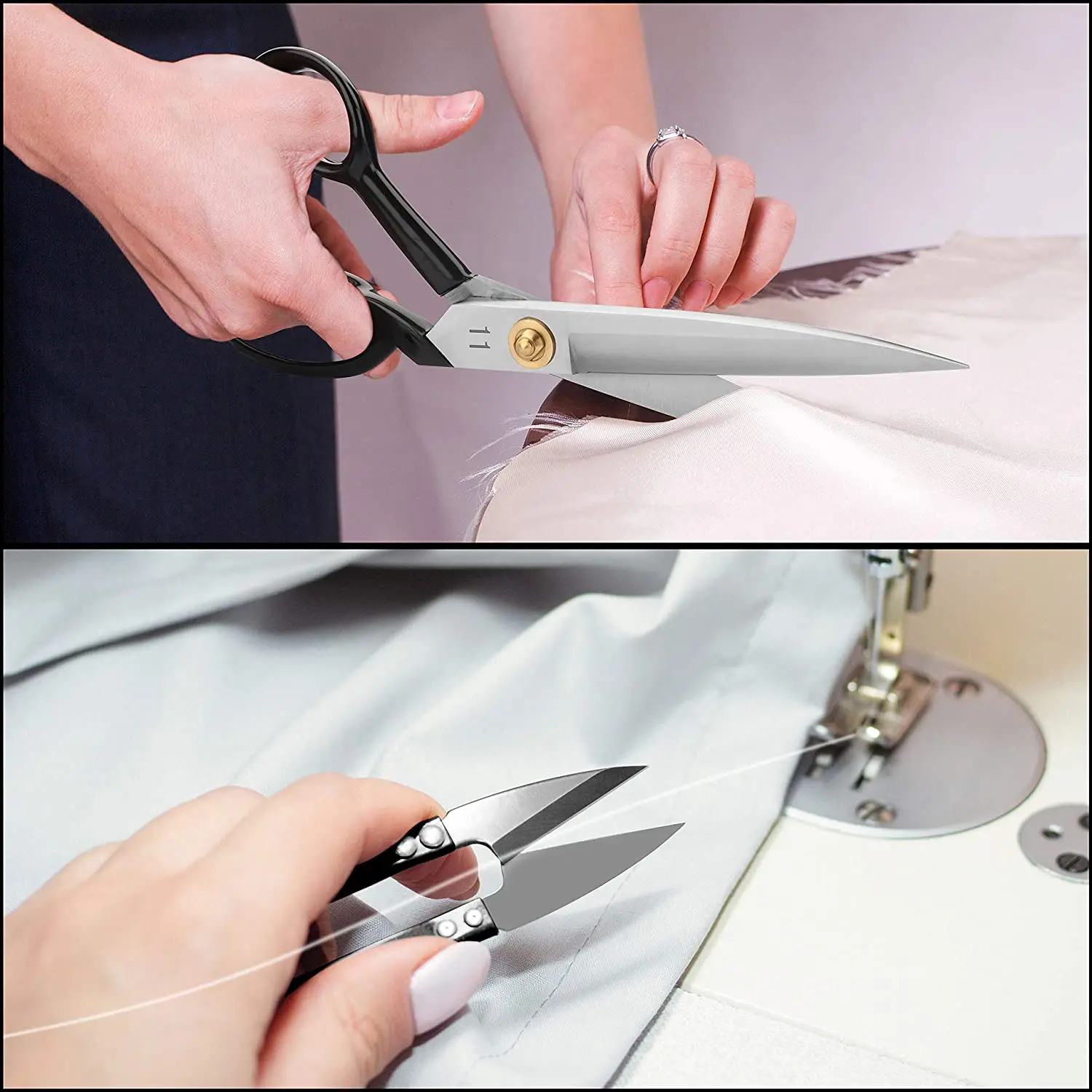 Silver Color  Heavy Duty Sewing Scissors Fabric Utility Scissor Cutting Tailor Shears Stainless Steel Scissors For Wholesale
