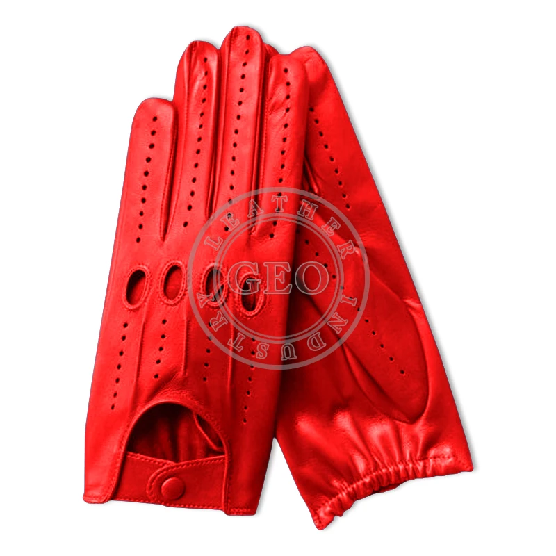 Men Leather Car Driving Gloves