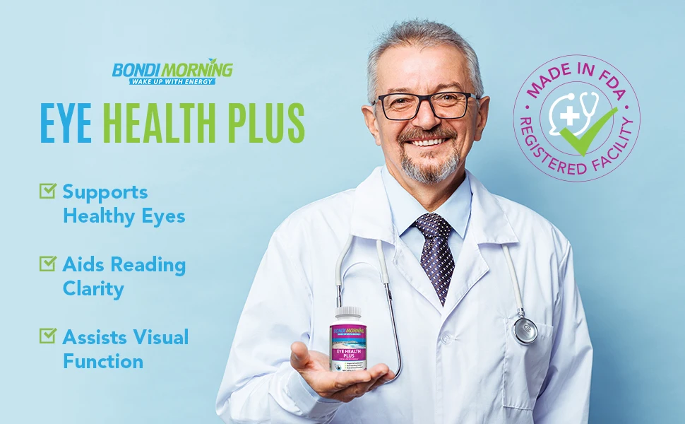 Assists Visual Function Eye Health Plus Capsules - 100% Natural Health Supplement