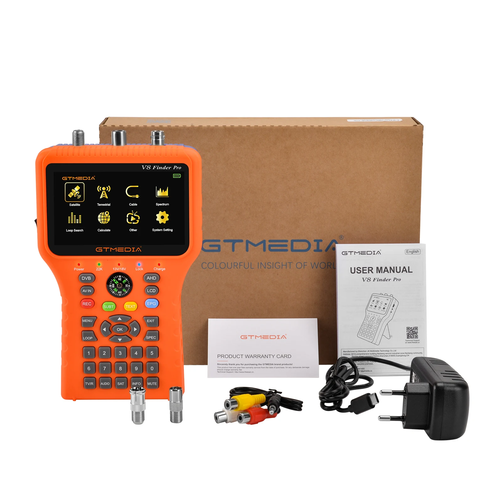 GTmedia V8 Finder Pro DVB-S2 DVB-T2 DVB-C AHD H.265 спутниковый метр искатель лучше чем ST-5150 ws-6933 vf-6800