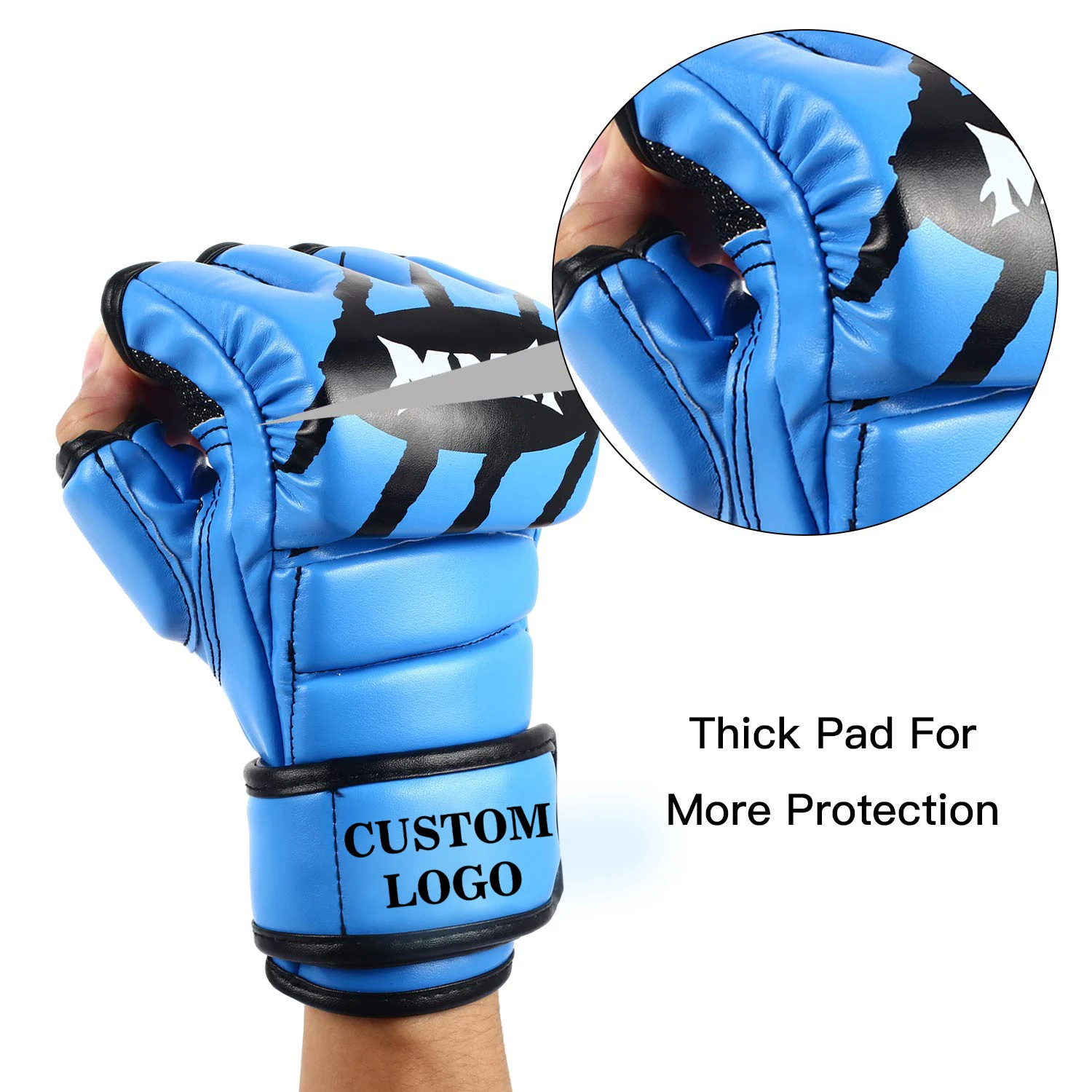 New Design Men Punching MMA PU Boxing Gloves / Pakistan Made Best Price Men Half Finger MMA Boxing Gloves / MMA Gloves