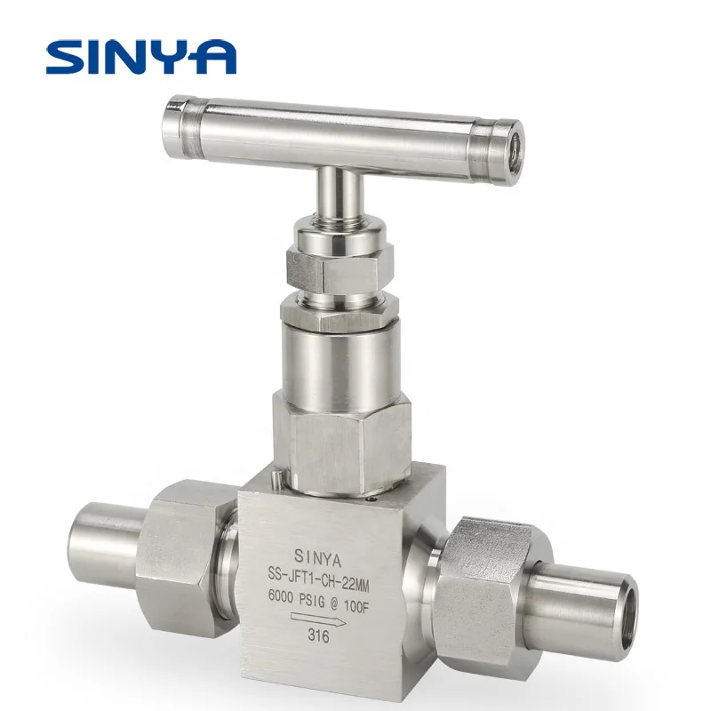High Temperature Swagelok Style  Pressure Integral Bonnet SS316  SS316  6,000psi  Stainless Steel Butt Weld Tube Needle Valve