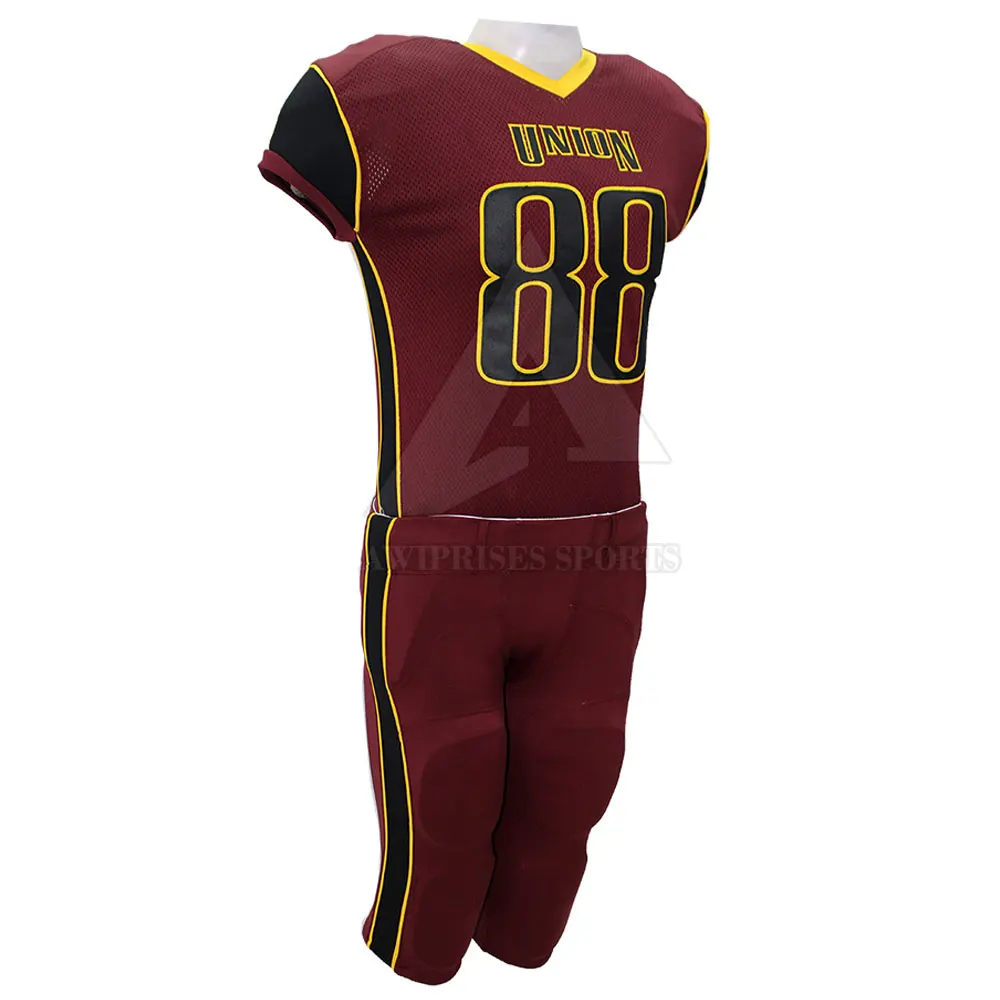 Durable American Football Uniform 100% Polyester American Football Uniform Custom Team Player Name American Football Uniform