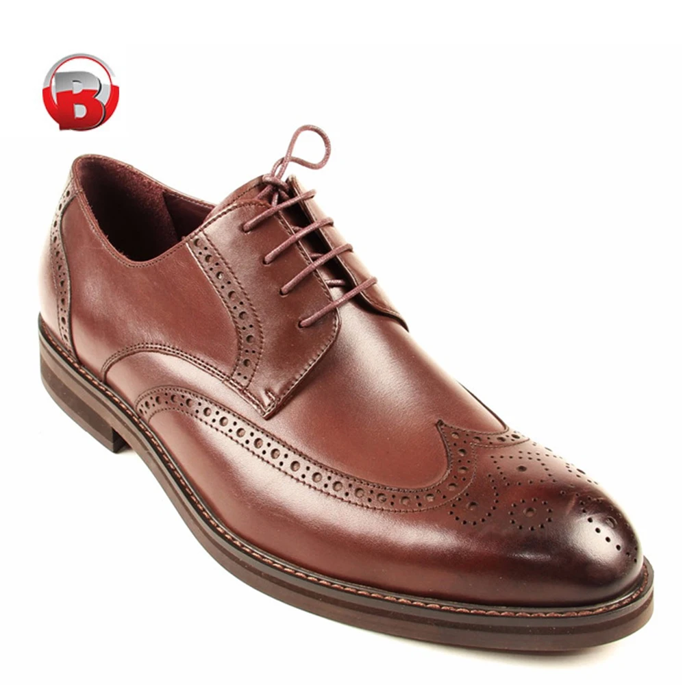 100% Genuine Leather Handmade Lace up Oxford Shoes Semi Brogue Traditional Dress Shoes