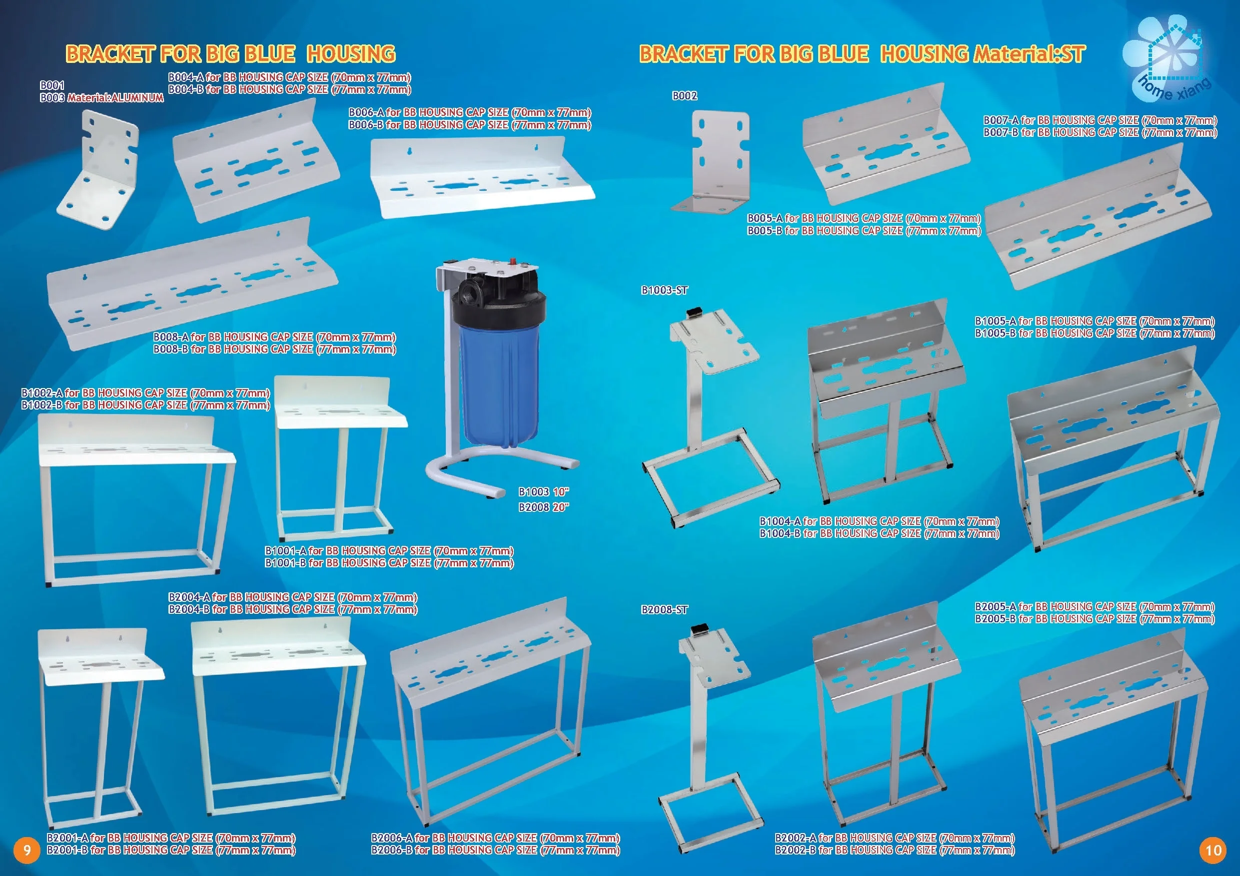 Housing Stainless Steel Bracket for 3 stage Household Water Filter