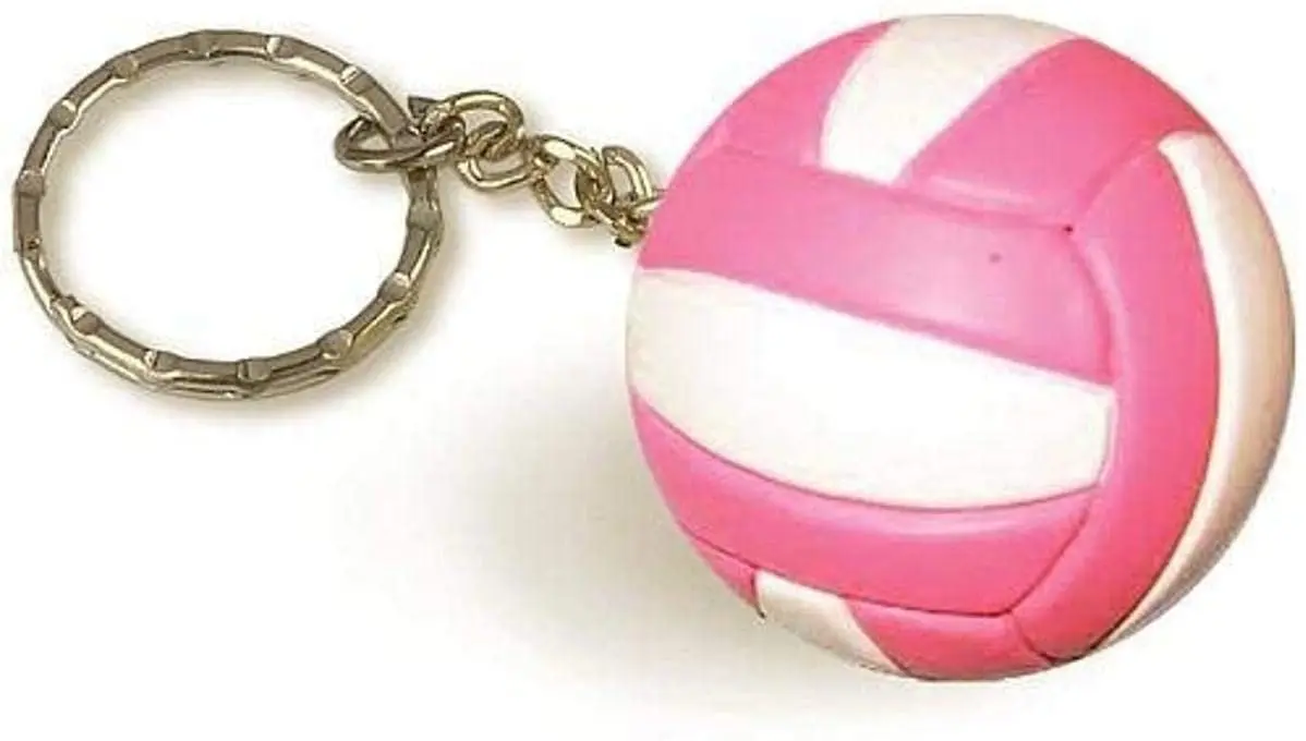 Pink Mini Volleyball key chain