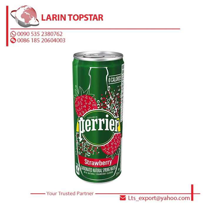Perrier Slim Box 33CL Strawberry (Perrier Natural Sparkling Water Glass And Plastic Bottles And Can)