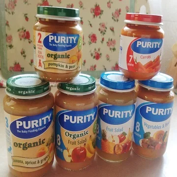 
BABY PURITY FOOD PEACH-BANANA-MANGO-PINEAPPLE ALL FLAVORS 