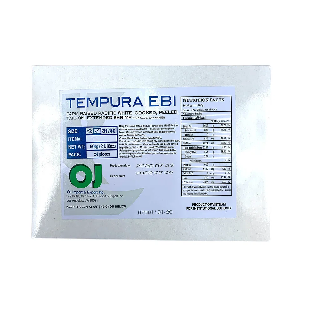 
Pre-Fried Vannamei tempura Shrimp prawn fresh / frozen prawns Vannamei 