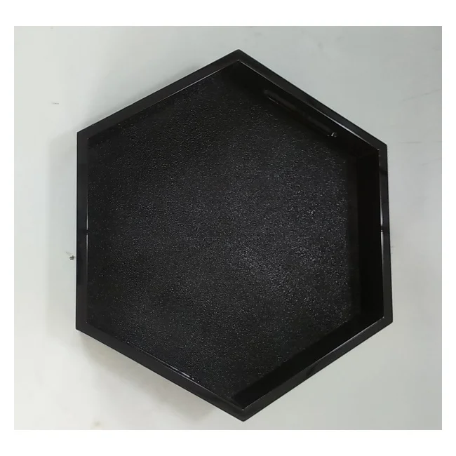 Набор подносов для сервировки из искусственной шереновой кожи на заказ круглый поднос