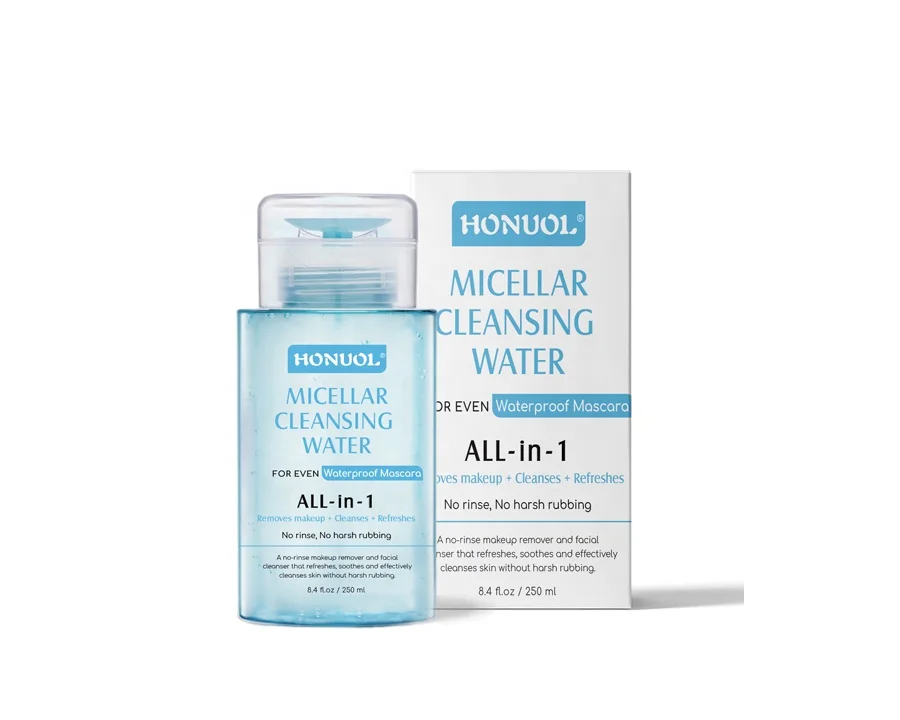 Natural Eye Makeup Remover Water | Micellar Cleansing Water-For Even Waterproof Mascara Private Label 250ml Manufacturer