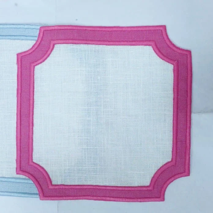 
100% pure linen cutwork cocktail napkin 