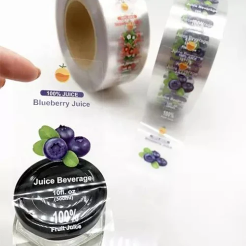 Transparent Mango Juice Beverages Bottle Label Sticker