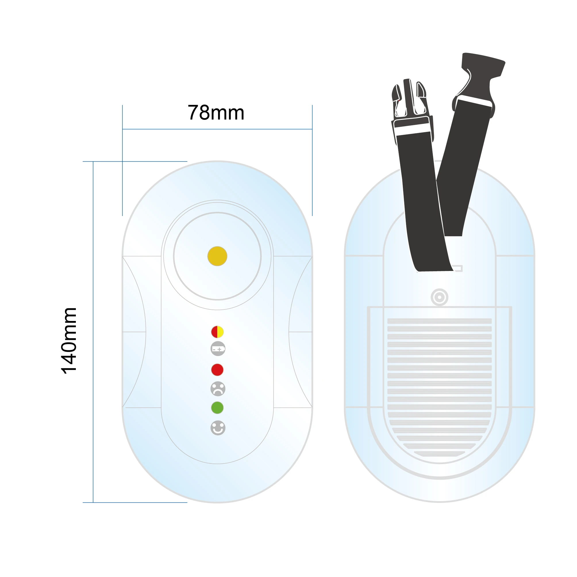 Детский монитор для безопасного сна и дыхания, большой размер, без сенсорного экрана, датчик обнаружения ребенка, смартфон, мониторинг синхронизации