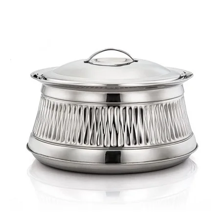 Classic Design Top Quality Round Shape Customized Shape Sliver Polished Stainless Steel Food Warmer Hot Pot