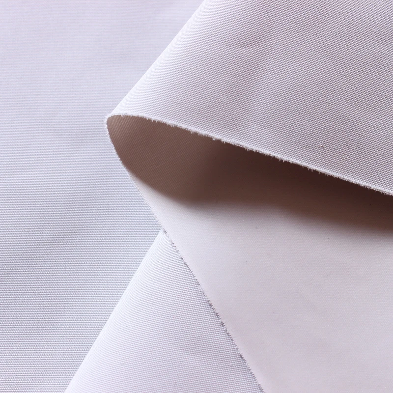 Light gray 228T 160D PVC Laminated Waterproof FD Polyester Taslan for uniforms shell fabric wind coat