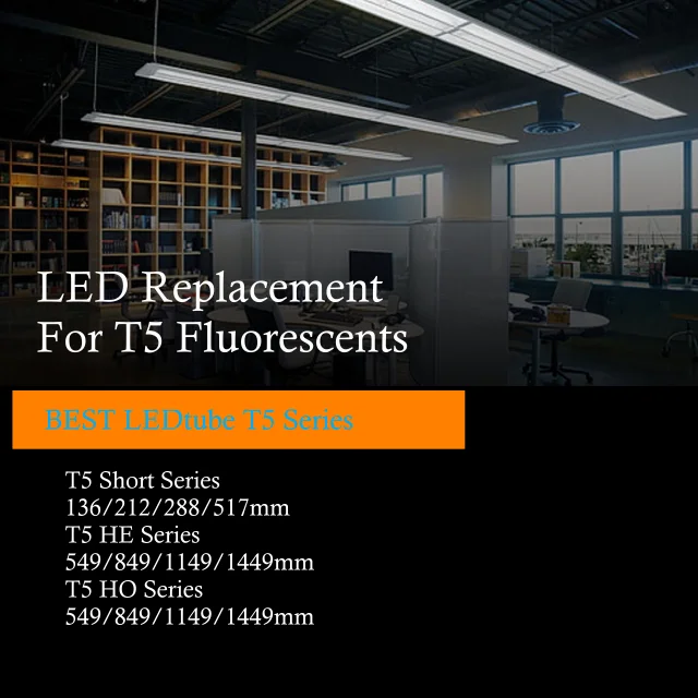 LED T5 Tube G5; Retrofit led t5 compatible electronic ballast ECG/EVG