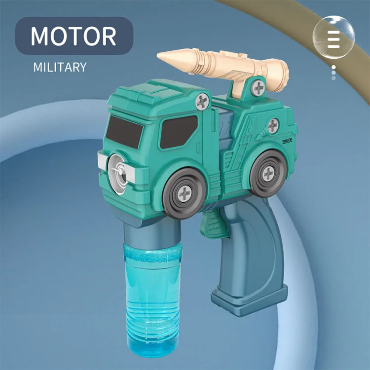 New Design DIY Assembly Dinosaur Pistola De Burbuja Bubble Gun Toys For Kids