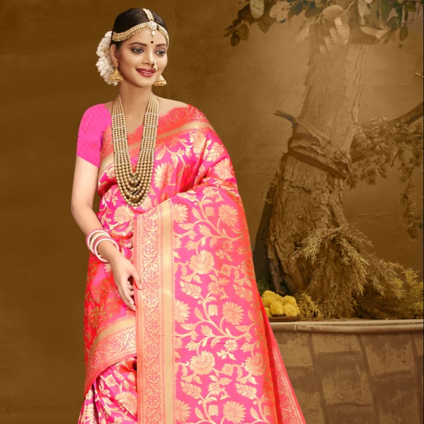 BANARASI SILK NEW DISIGNER TRADITIONAL SAREE /SARI ,SILK WEAVING JARI WORK SARI