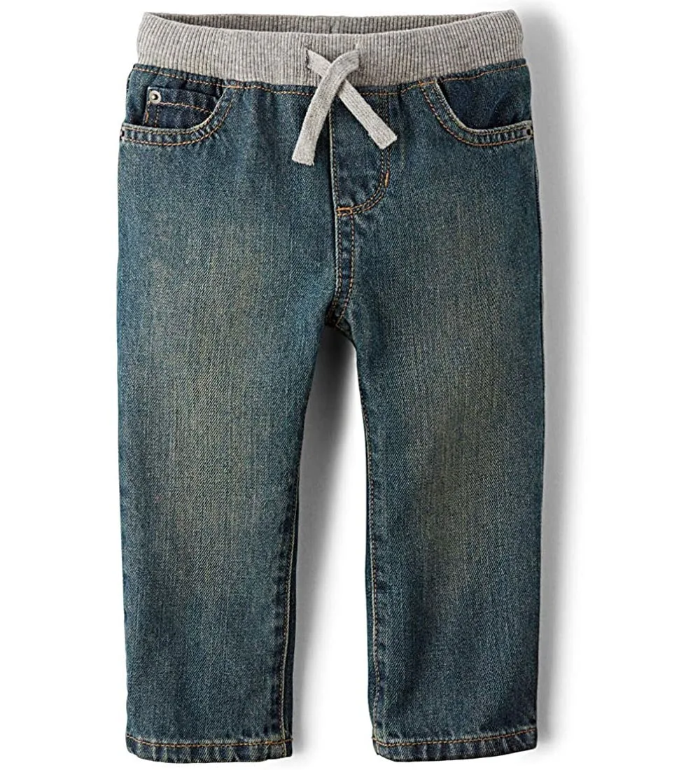 
 Оптовая продажа, высококачественные джинсовые синие детские штаны для бега  