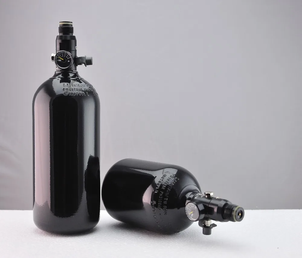 high pressure 0.8L pcp tank paintball 20 oz co2 cylinder with on/off valve