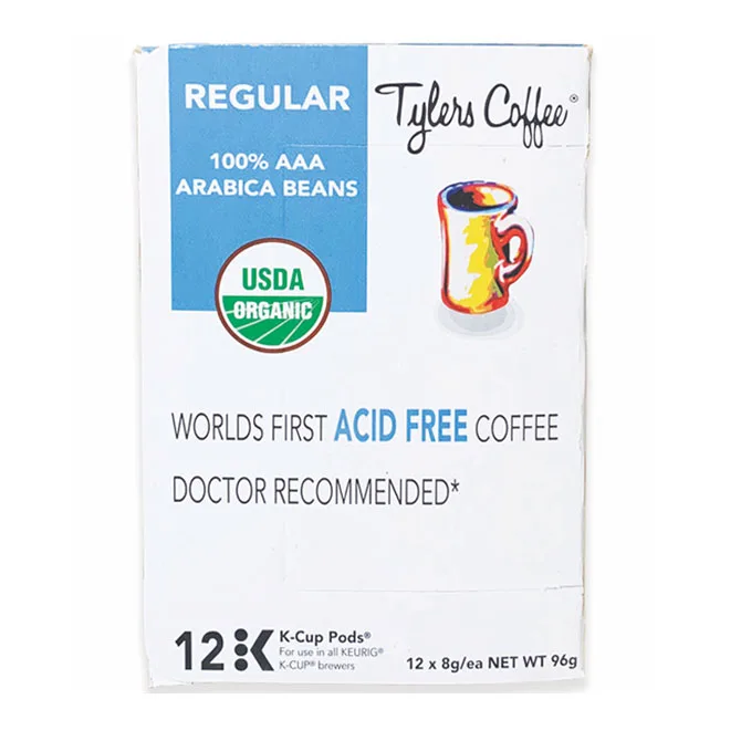 Regular Single Serve Cups ((16 ct.)) Medium Rost, Caffeinated, Box Packaging USDA Organic Certification