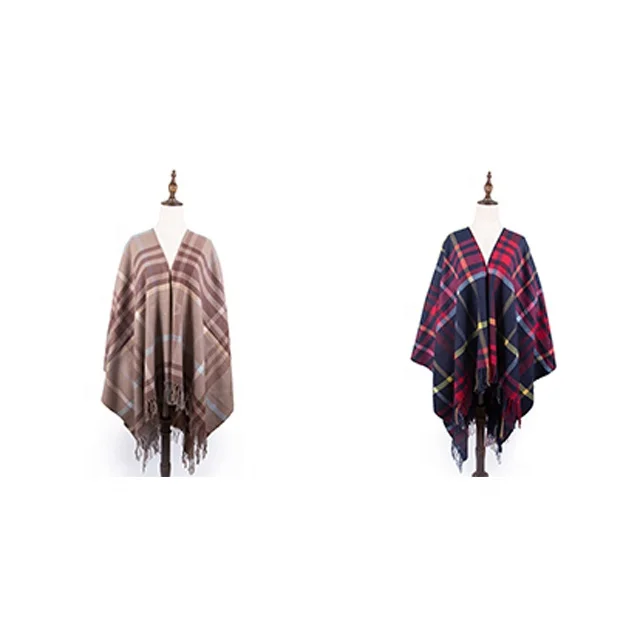 Functional Service Poncho Shawl Cloak Wrap Blanket Bohemian Wool Winter Shawls Women