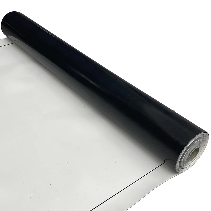  ПВХ водонепроницаемая кровельная мембрана оптовый поставщик строительных материалов 1 0 мм 5 2 (ПЭТ-сетка) черного цвета