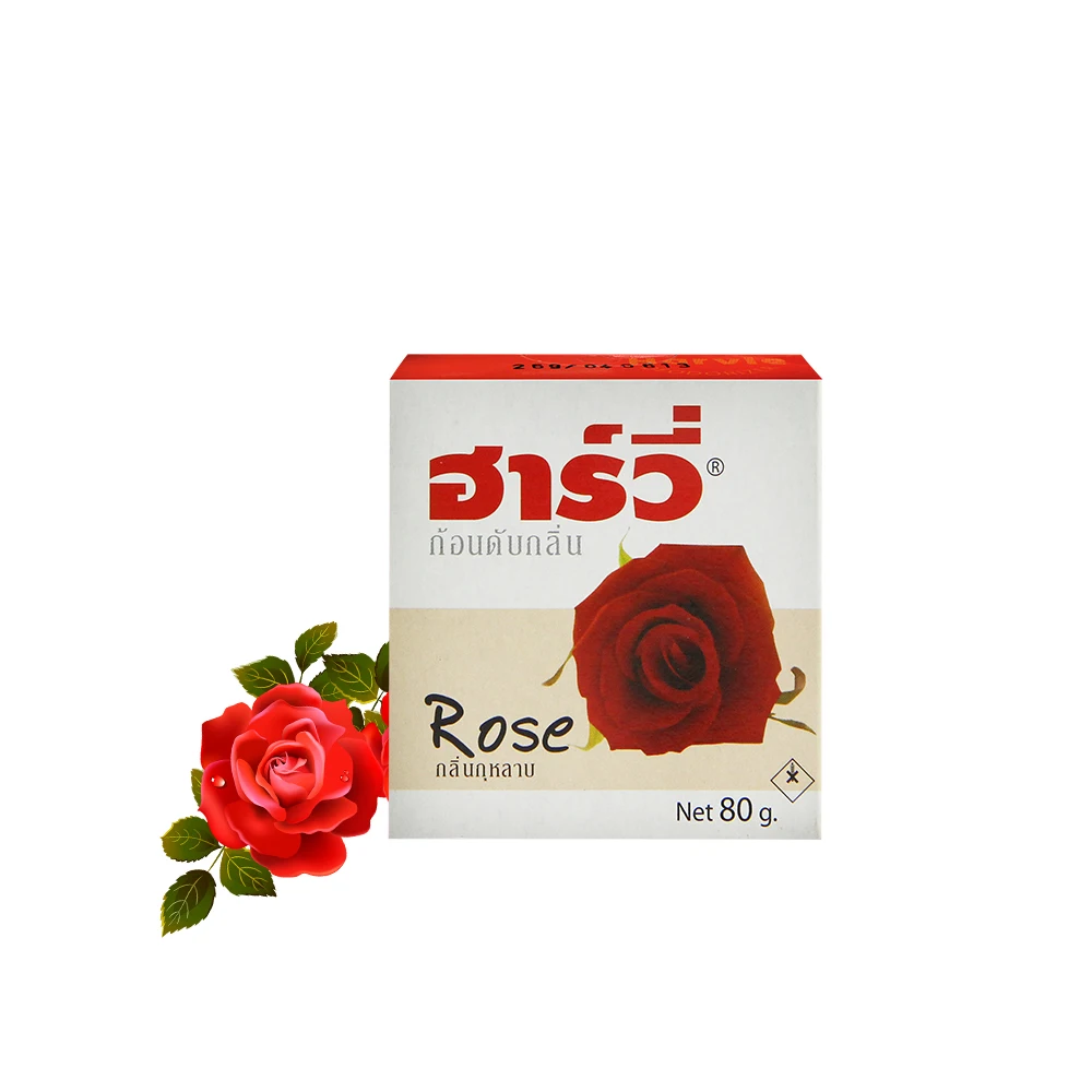 Factory Wholesale Price of Harvie Best Quality Toilet Deodorant Solid Gel for Bathroom and Closet Freshy Rose Fragrance 80g.