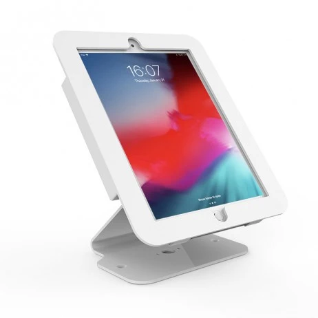 Stylish Countertops Desktop Tablet Stands Tablet Enclosure Supports Landscape or Portrait Mounting 360 Degree Rotating Base