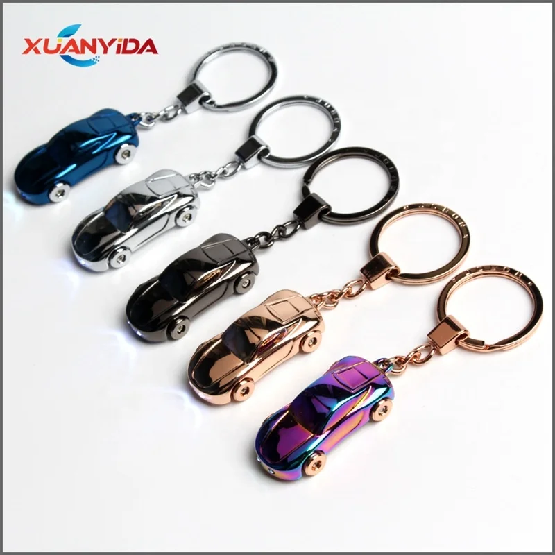 Hot sale zinc alloy LED light car key rings for Toyota