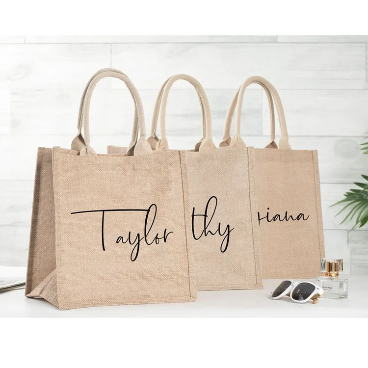 Недорогая сумка с возможностью печати, джутовые сумки-тоуты