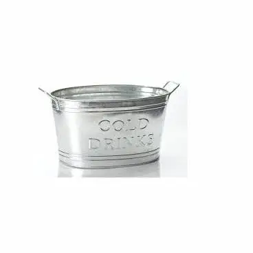 STAINLESS STEEL OVAL TUB HOME BAR TOOLS MEDIUM SIZE BEVERAGE TUB 3 GALLONS METAL BEST PRICE & TOP QUALITY ICE BUCKET