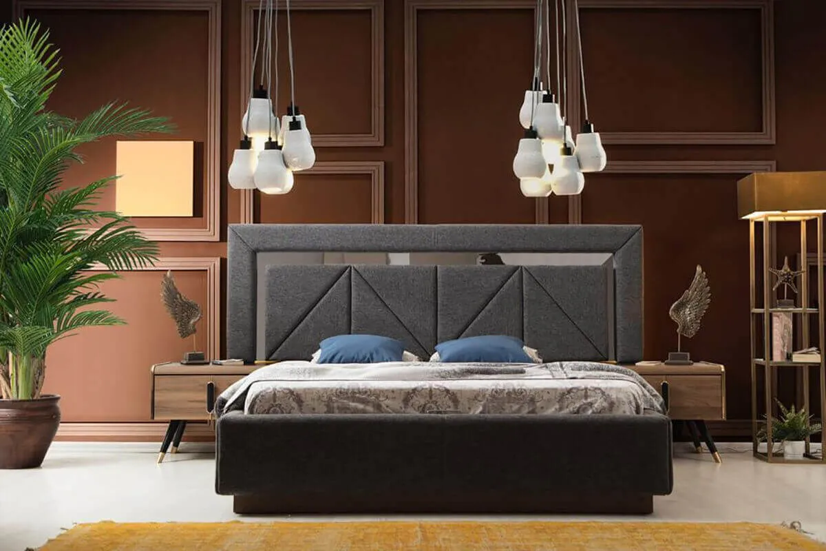 Bedroom Set Wardrobe Chest of Drawer Mirror Bed wth Storage Night Stand Modern istanbul style home living furniture (iDER Megan)