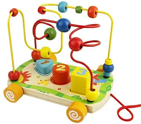 Новинка, детская деревянная игрушка-лабиринт, высокое качество, детские игрушки-машинки с бусинами, развивающие американские горки, бусины для малышей, дети